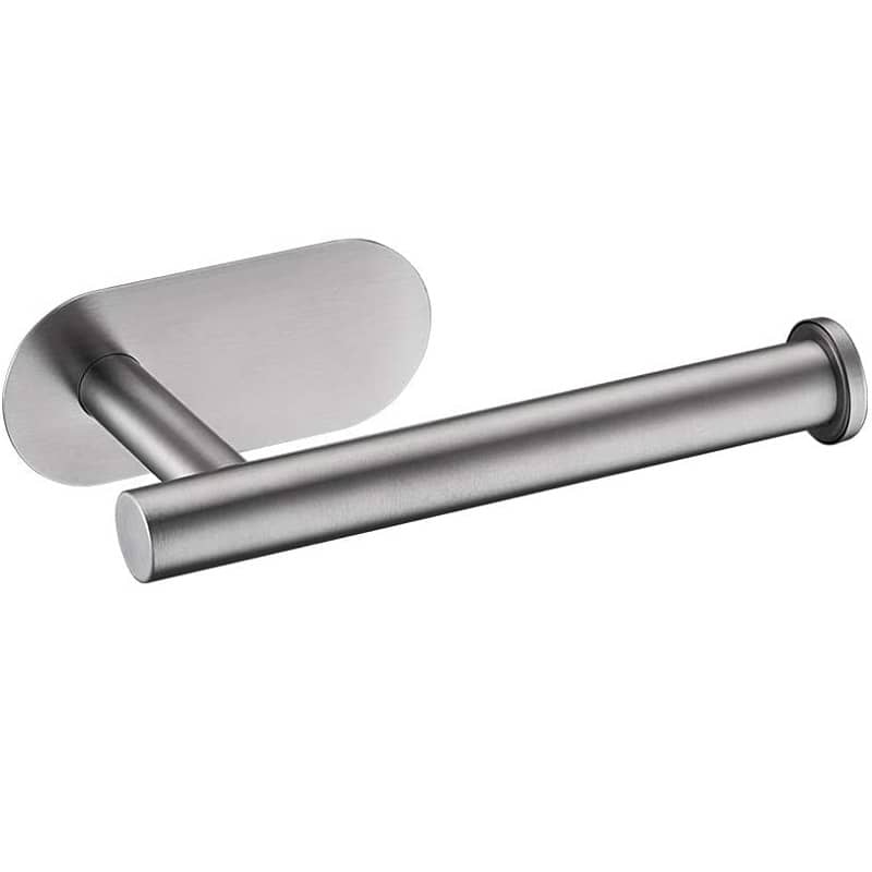 porta papel de baño soporte de rollo papel higienico con pegamento acero  inox