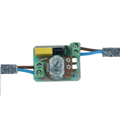 Potenciometro regulador de luz con Interruptor Negro