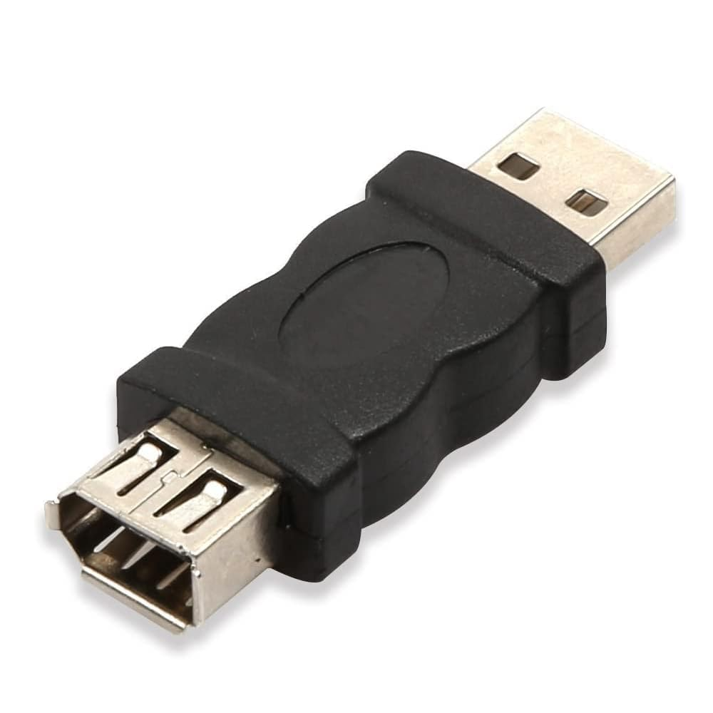 Adaptador USB macho a Firewire IEEE 1394 6 pines hembra  Negro