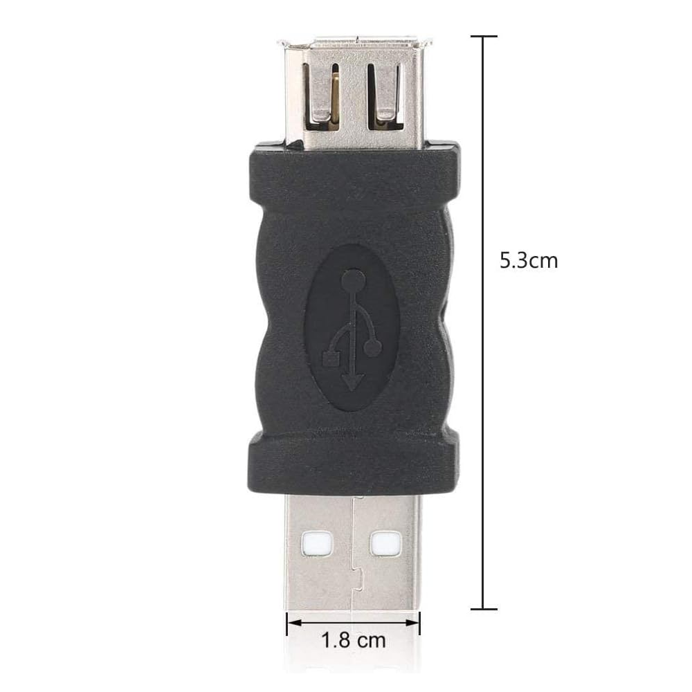 Adaptador USB macho a Firewire IEEE 1394 6 pines hembra  Negro