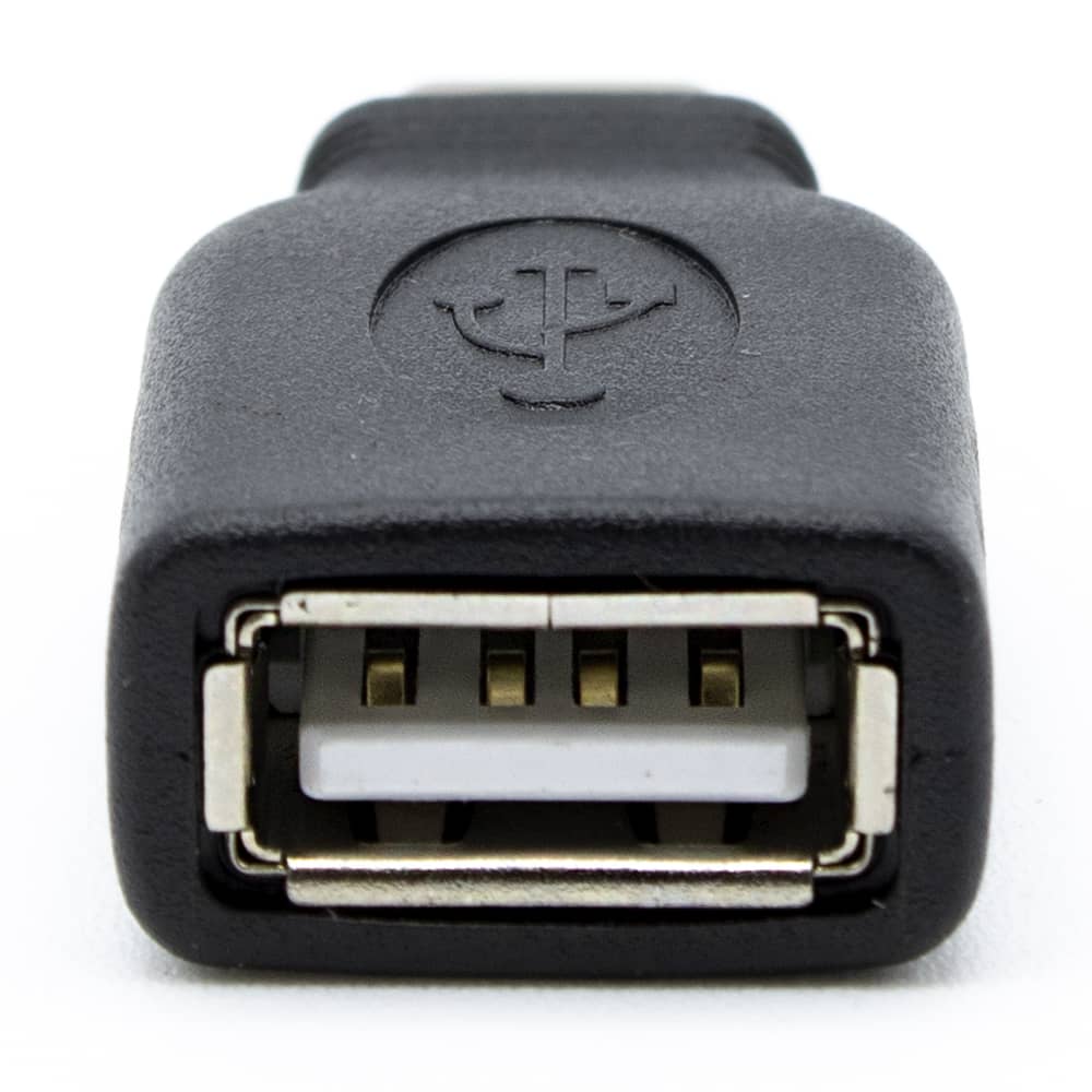 Adaptador USB tipo A hembra a USB tipo C macho  Negro