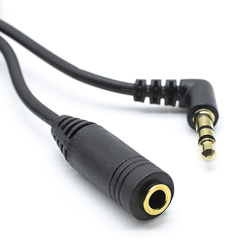 Cable alargador audio textil 4 pin jack 3.5 mm 3 M Plateado
