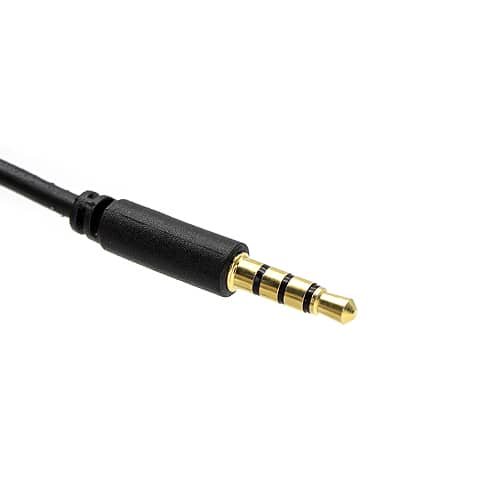 Cable alargador Jack 3.5 mm con microfono 4 pines 2 M Negro