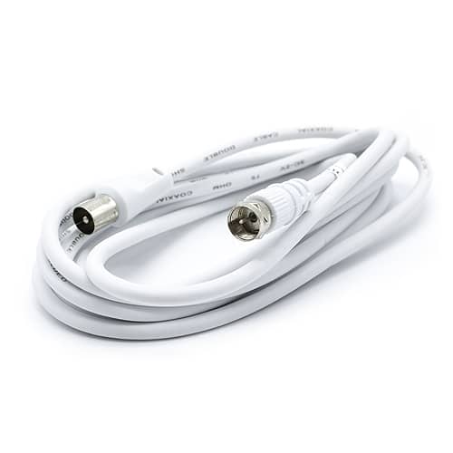 Cable de plomo aéreo de antena macho a macho, Cable Coaxial único de RF  blanco, cable Coaxial de TV, 1m, 1,5 m, 2m, RCA - AliExpress