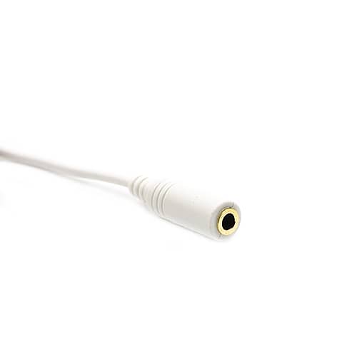 Cable de audio estereo jack 3.5 macho a jack 3.5 hembra 2 M Blanco