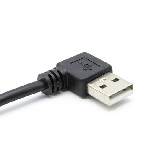 Goobay Cable Acodado USB-A a USB-A Macho/Hembra 0.15m Negro
