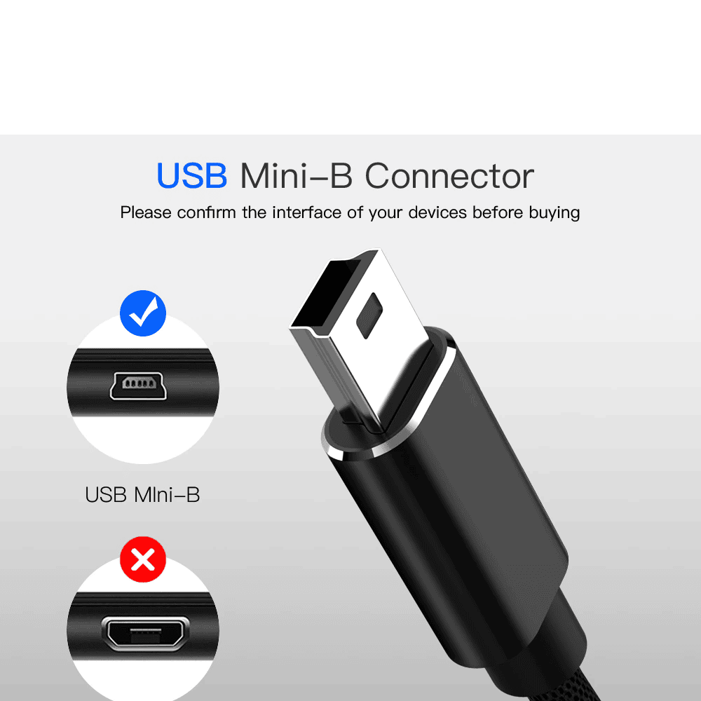 Cable USB otg 2.0 mini B macho acodado 0.15 M Negro