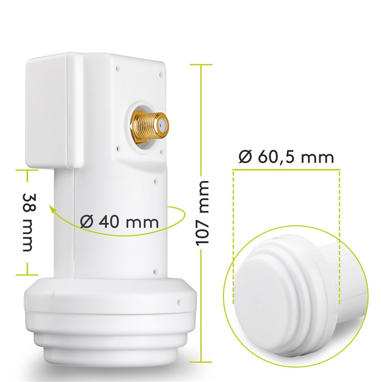 Conversor LNB Single 0.1DB  Gris